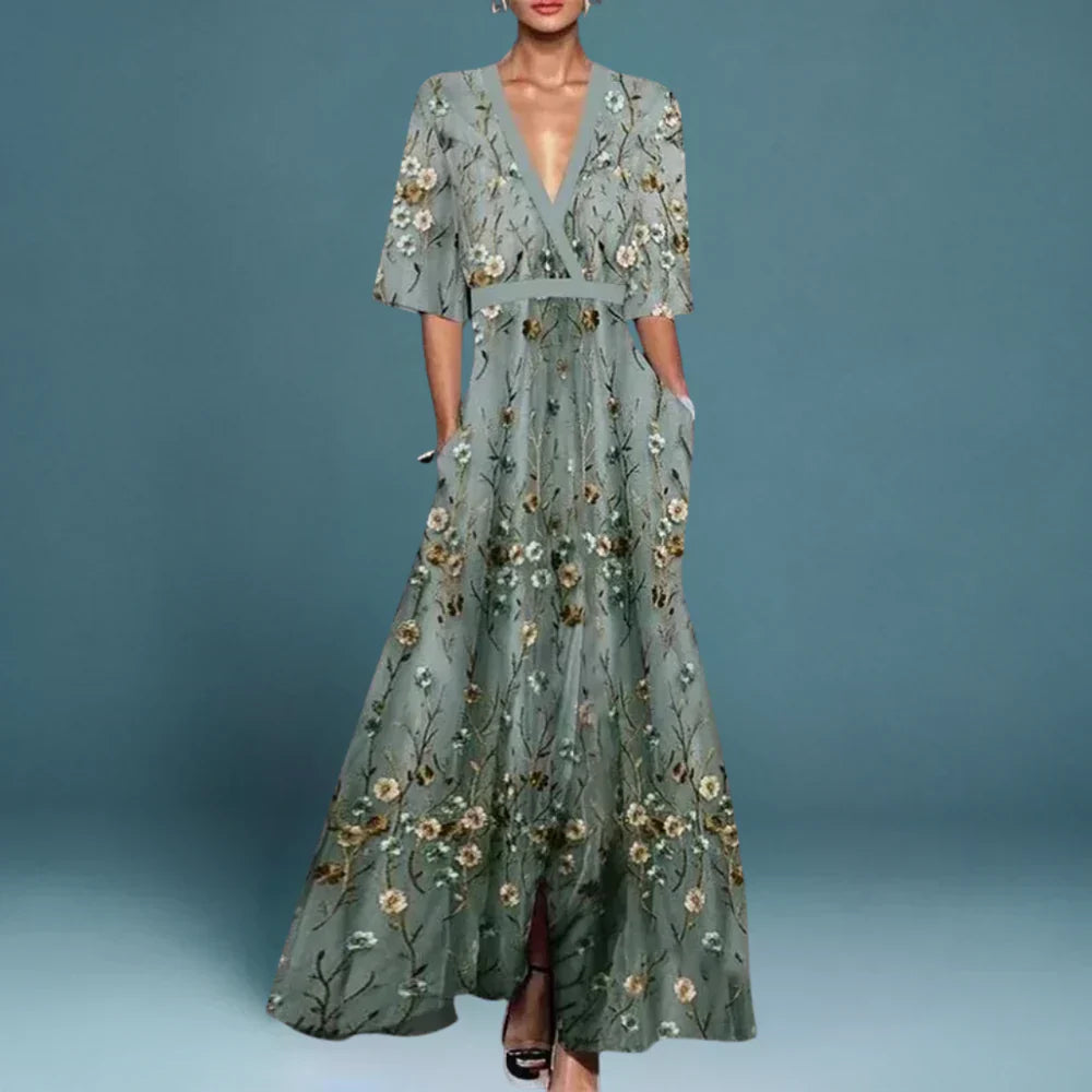 flowing summer dresses Elegant Floral Maxi Dress Season: SPRING 26 THE DETAILS: delicate butterfly Perfect solo for summer Color:Black twill