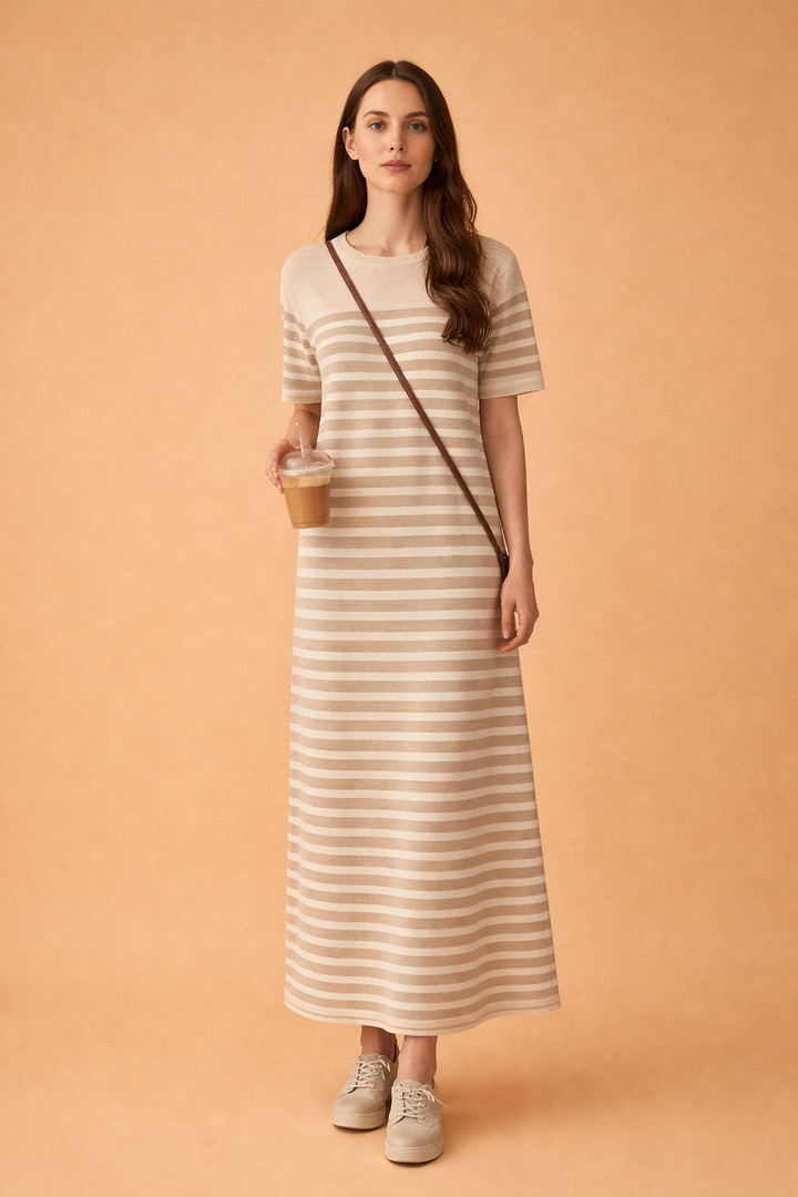 Adeline | Summer dress with striped t-shirt 2