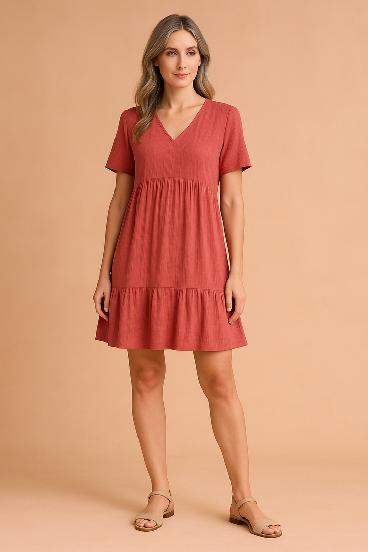 Alira | Casual V-Neck Mini Dress 2