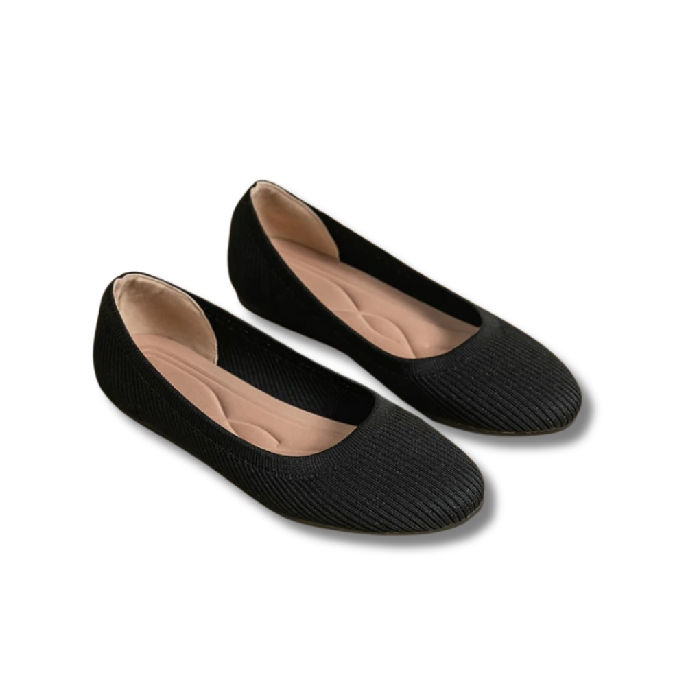 Black Orthopedic Ballet Flats for Women with Arch Support - Comfortable Everyday Flat Shoes 1
