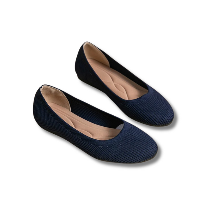 Black Orthopedic Ballet Flats for Women with Arch Support - Comfortable Everyday Flat Shoes 6