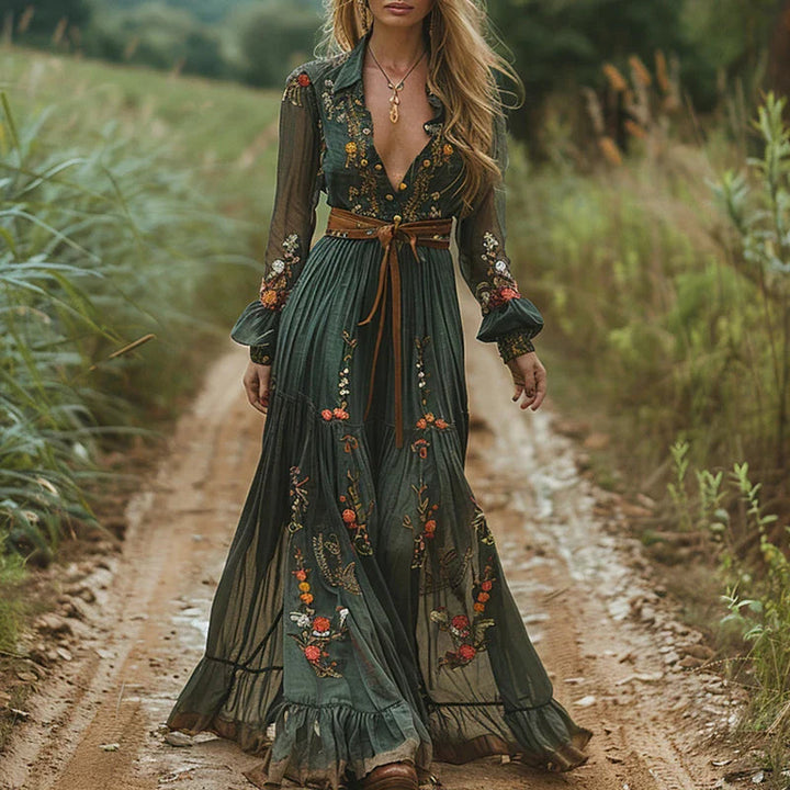 Bohemian Floral Maxi Dress for Women - Effortless Elegance 0