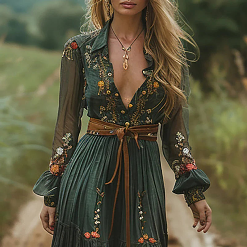 Bohemian Floral Maxi Dress for Women - Effortless Elegance 1