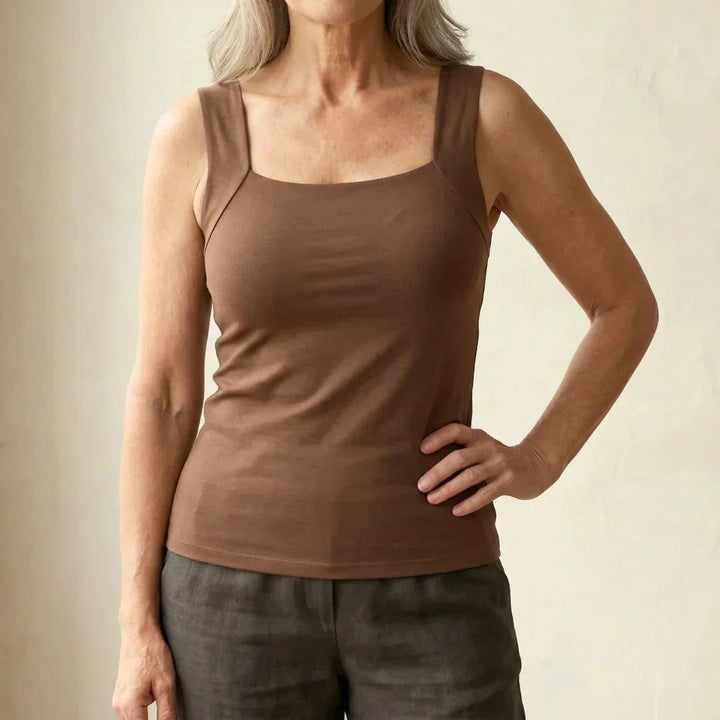 Breathable Tank Top with Integrated Bra for Women - Comfort & Style 1