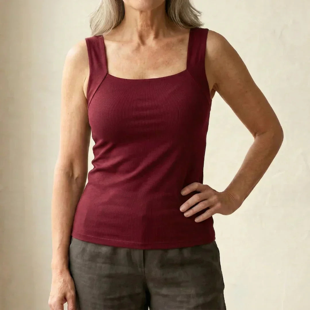 Breathable Tank Top with Integrated Bra for Women - Comfort & Style 12