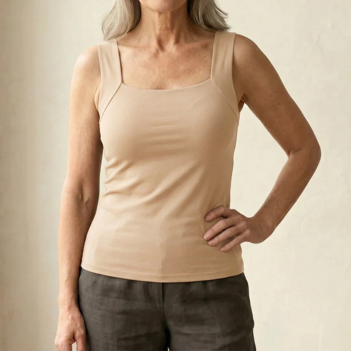 Breathable Tank Top with Integrated Bra for Women - Comfort & Style 13