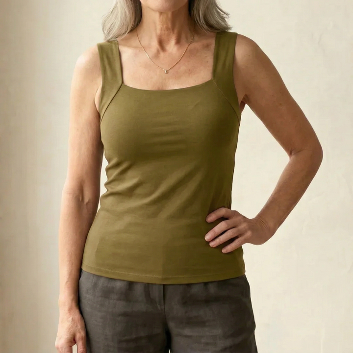 Breathable Tank Top with Integrated Bra for Women - Comfort & Style 14