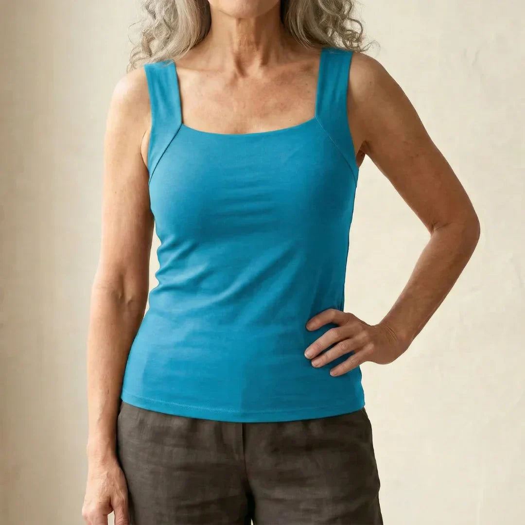 Breathable Tank Top with Integrated Bra for Women - Comfort & Style 15