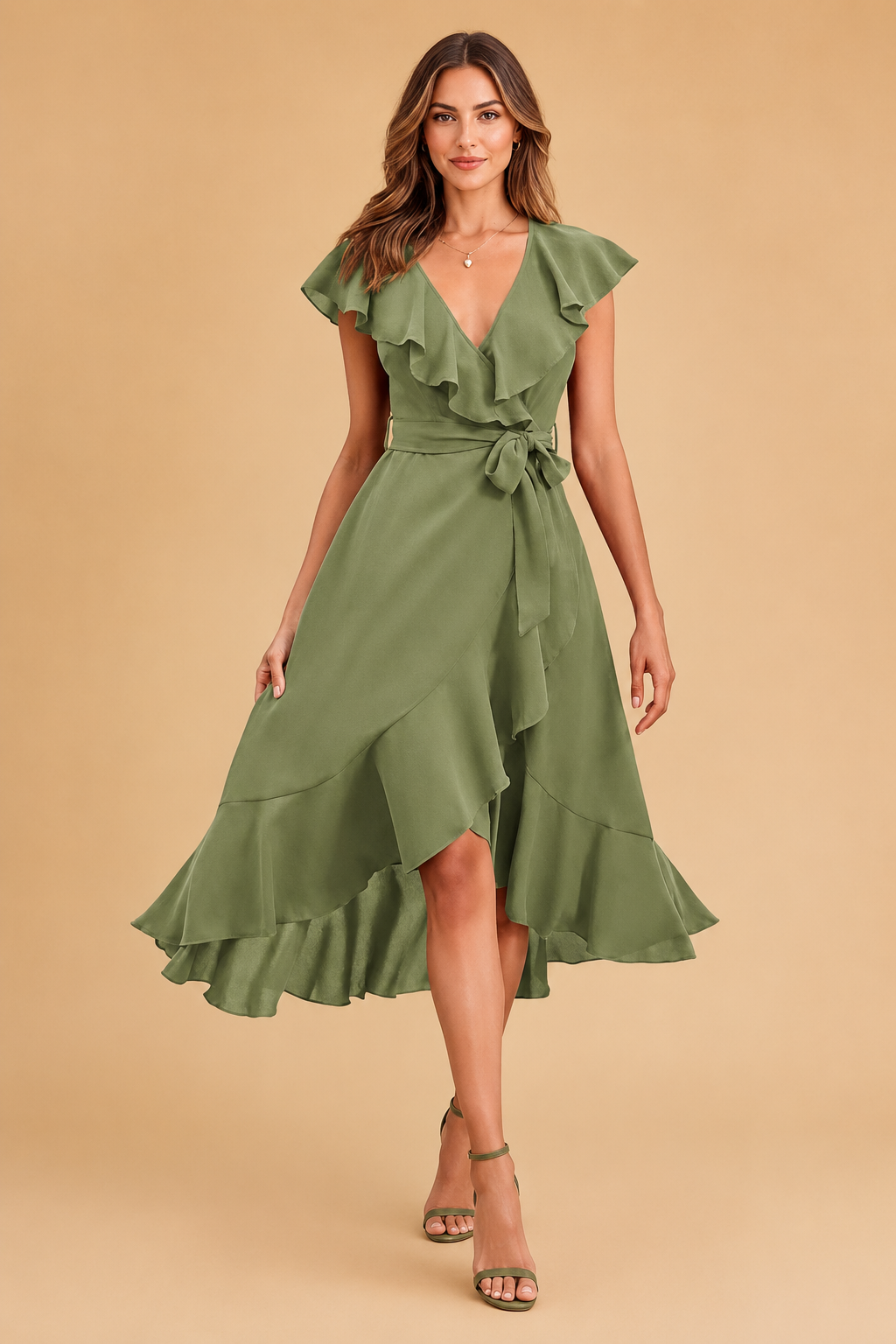Heather | Long Boho Dress with V-Neck