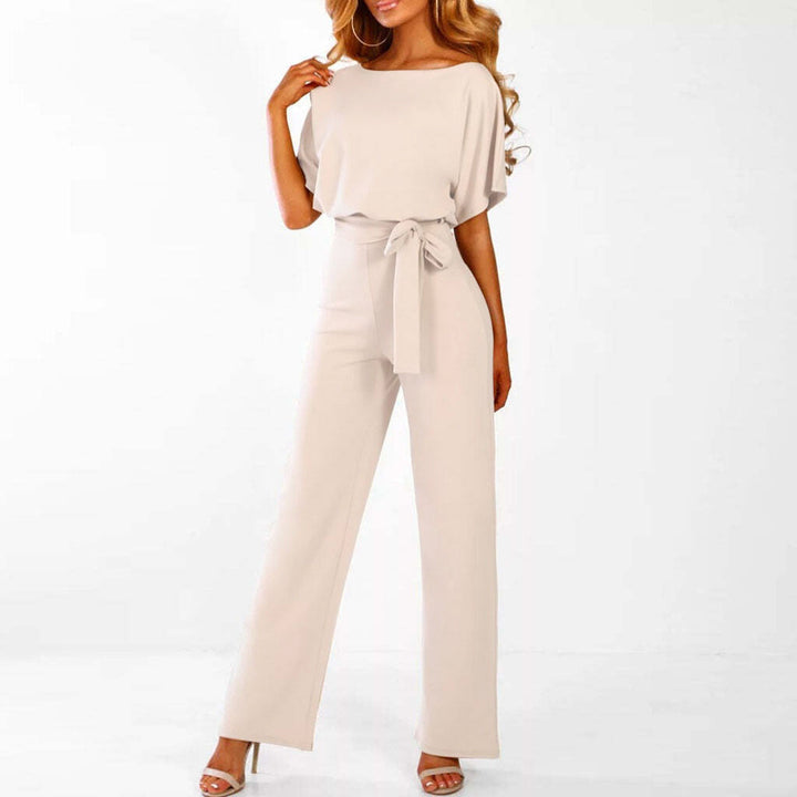 Effortless Wide Leg Jumpsuit for Women - Flattering Belted Design 0