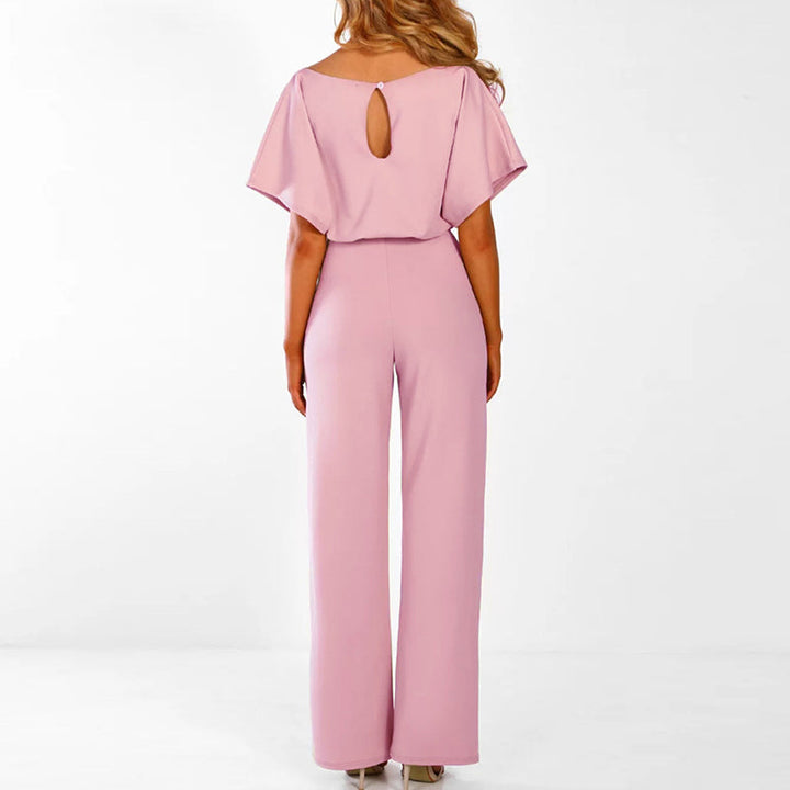 Effortless Wide Leg Jumpsuit for Women - Flattering Belted Design 2