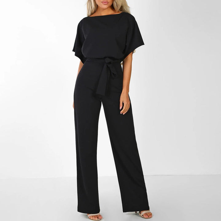 Effortless Wide Leg Jumpsuit for Women - Flattering Belted Design 3
