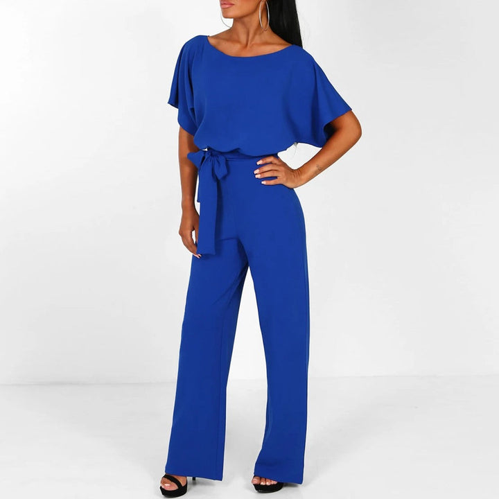 Effortless Wide Leg Jumpsuit for Women - Flattering Belted Design 4