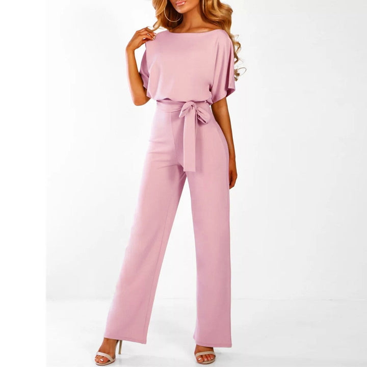 Effortless Wide Leg Jumpsuit for Women - Flattering Belted Design 6