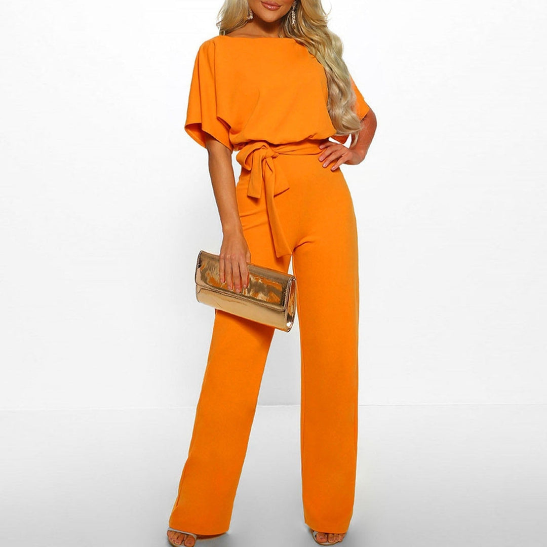 Effortless Wide Leg Jumpsuit for Women - Flattering Belted Design 8