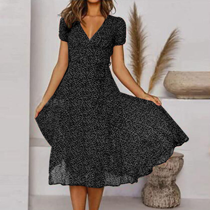 Elegant A-Line Dress with V-Neck for Women - Perfect for Spring and Summer 3