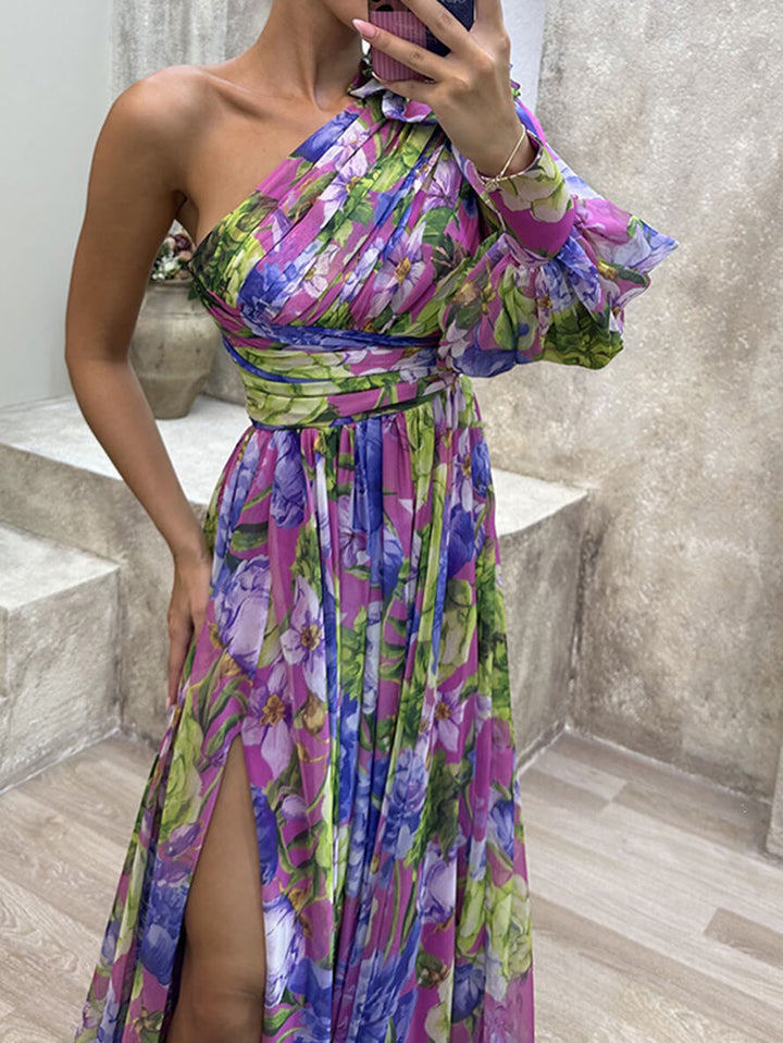 Elegant One Shoulder Floral Maxi Dress for Women - Stylish Summer Dress for Formal Events 6
