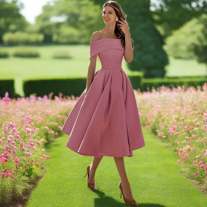 Elegant Strapless Midi Dress for Summer Events 1