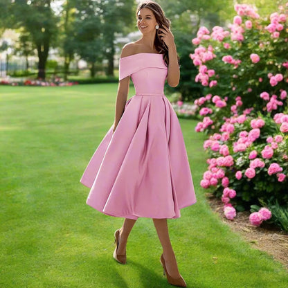 Elegant Strapless Midi Dress for Summer Events 15