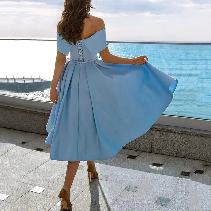 Elegant Strapless Midi Dress for Summer Events 3