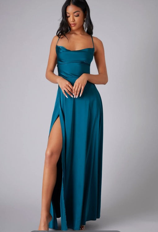 Elegant Summer Maxi Dress for Women with Side Slit - Perfect for Weddings and Evening Events 10