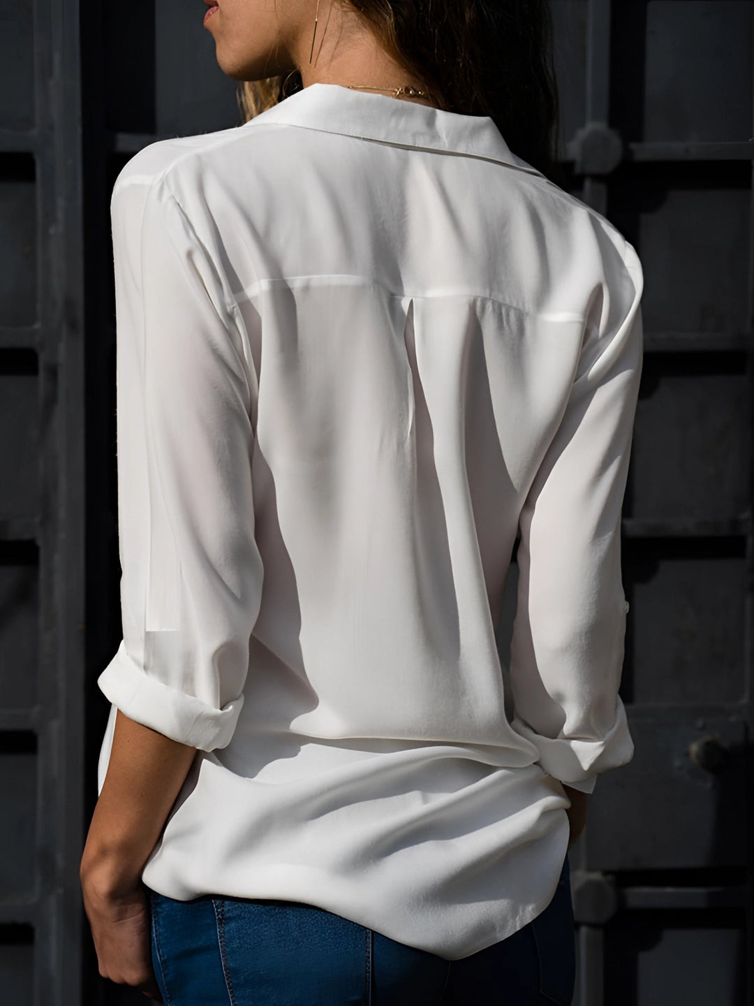 Elegant V-Neck Blouse for Women | Soft Fit & Contemporary Style 3