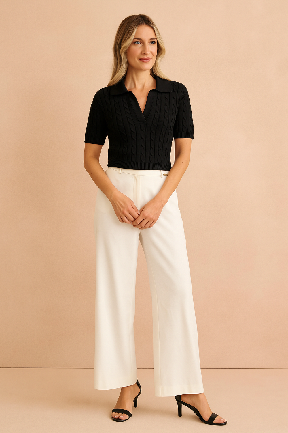 Elegant Women's Blouse with Collar - Versatile Sweater for Casual or Semi-Formal Wear 1