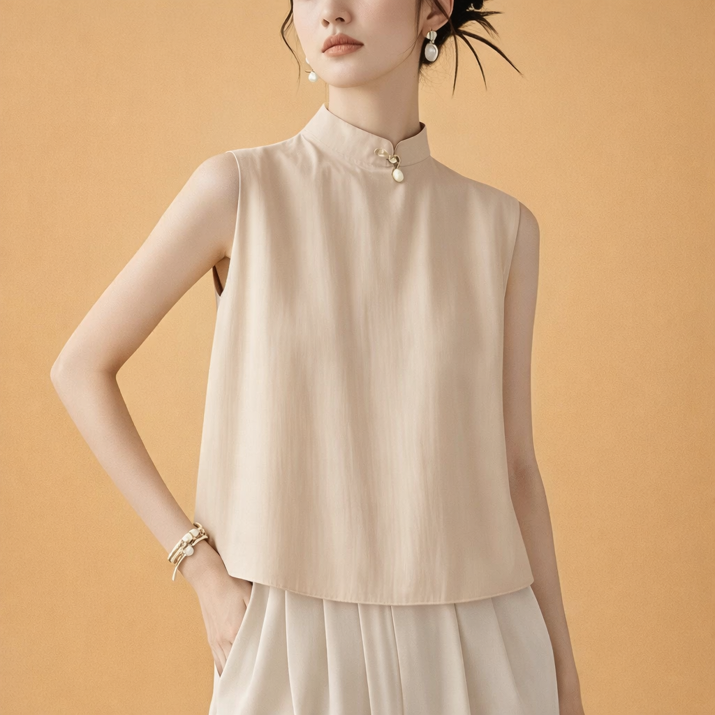 Elegant Women's Blouse with Draping Neckline for Work and Casual Wear 0