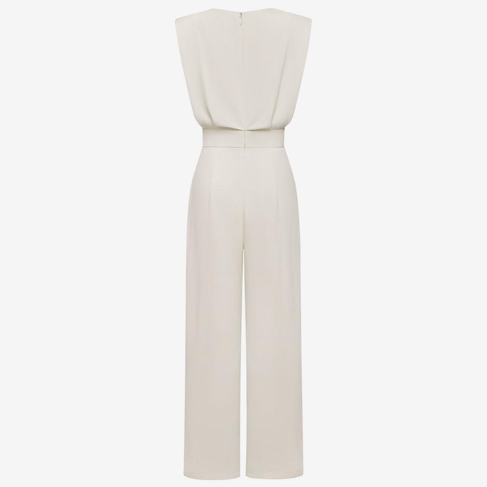 Elegant Women’s Jumpsuit with Defined Waist and Wide Leg Design 1