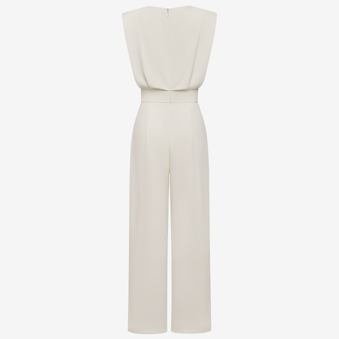 Elegant Women’s Jumpsuit with Defined Waist and Wide Leg Design 1
