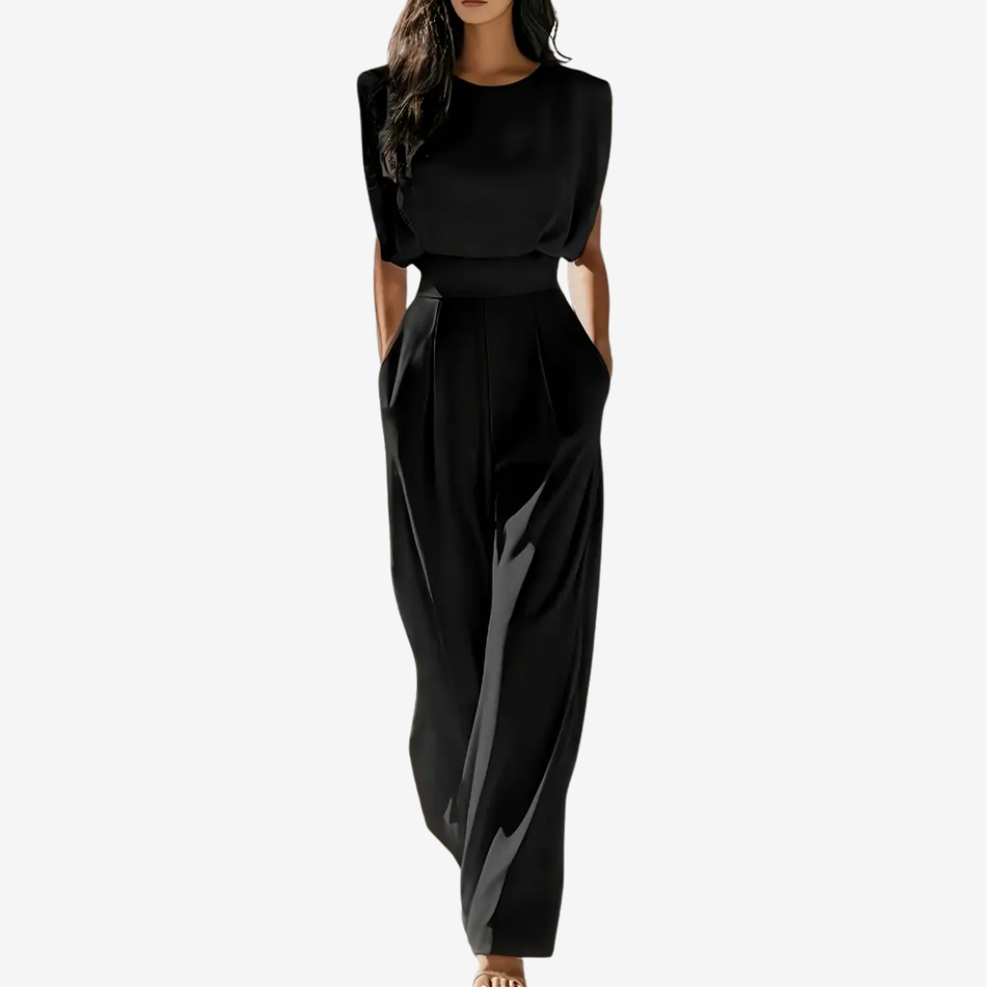 Elegant Women’s Jumpsuit with Defined Waist and Wide Leg Design 2