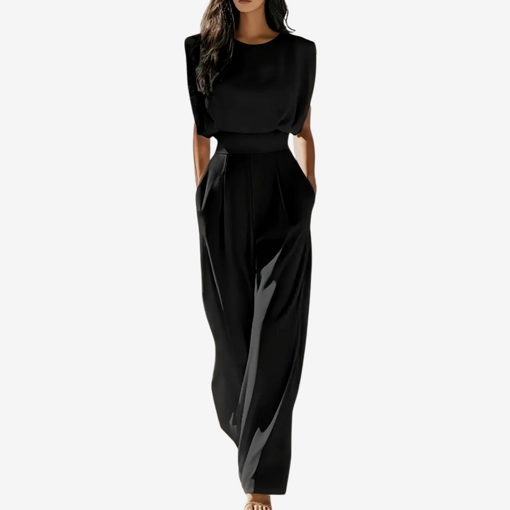 Elegant Women’s Jumpsuit with Defined Waist and Wide Leg Design 2