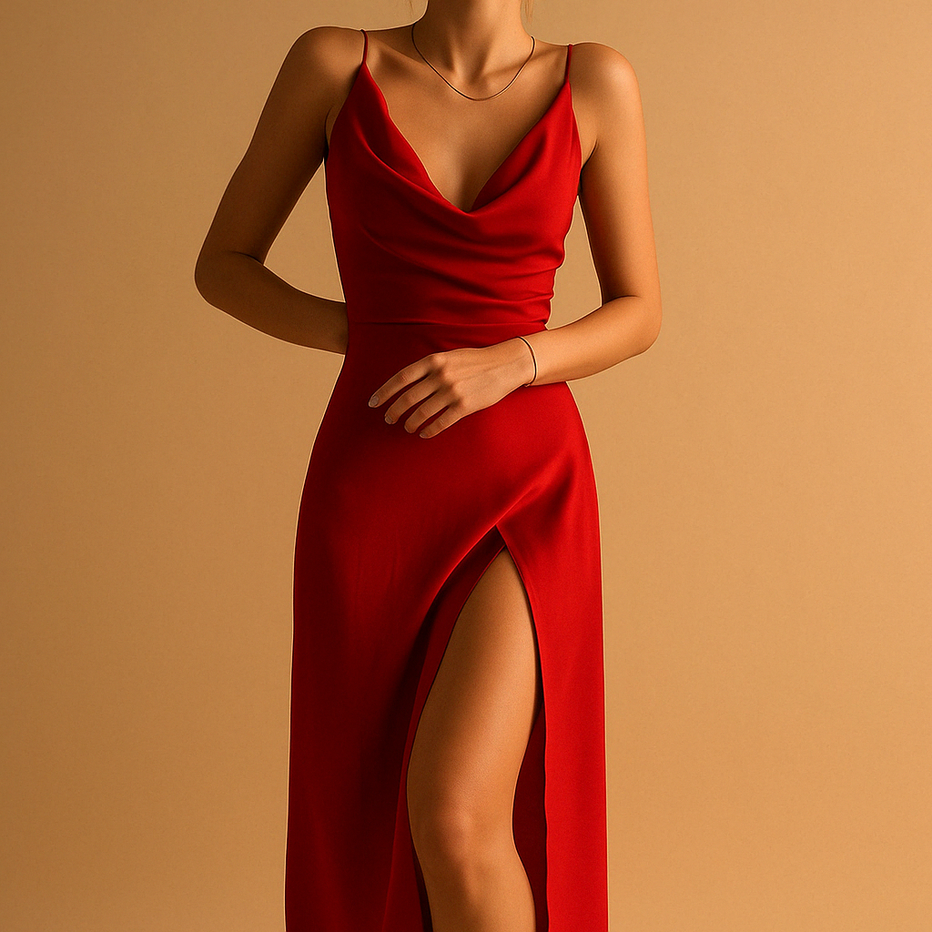 Elegant Women's Maxi Dress - Airy Summer Formal Dress with V-Neckline for Weddings and Special Occasions 2