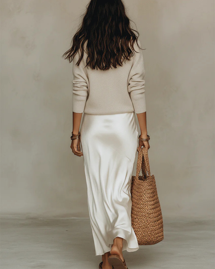 Elegant Women's Maxi Dress and Sweater Set for Versatile Styling 2