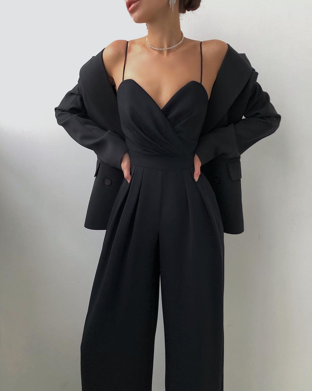 Elegant Women's Overall with High Waist and Slim Silhouette 1