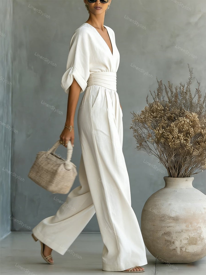 Elegant Women's V-Neck Jumpsuit for Modern Sophistication 3
