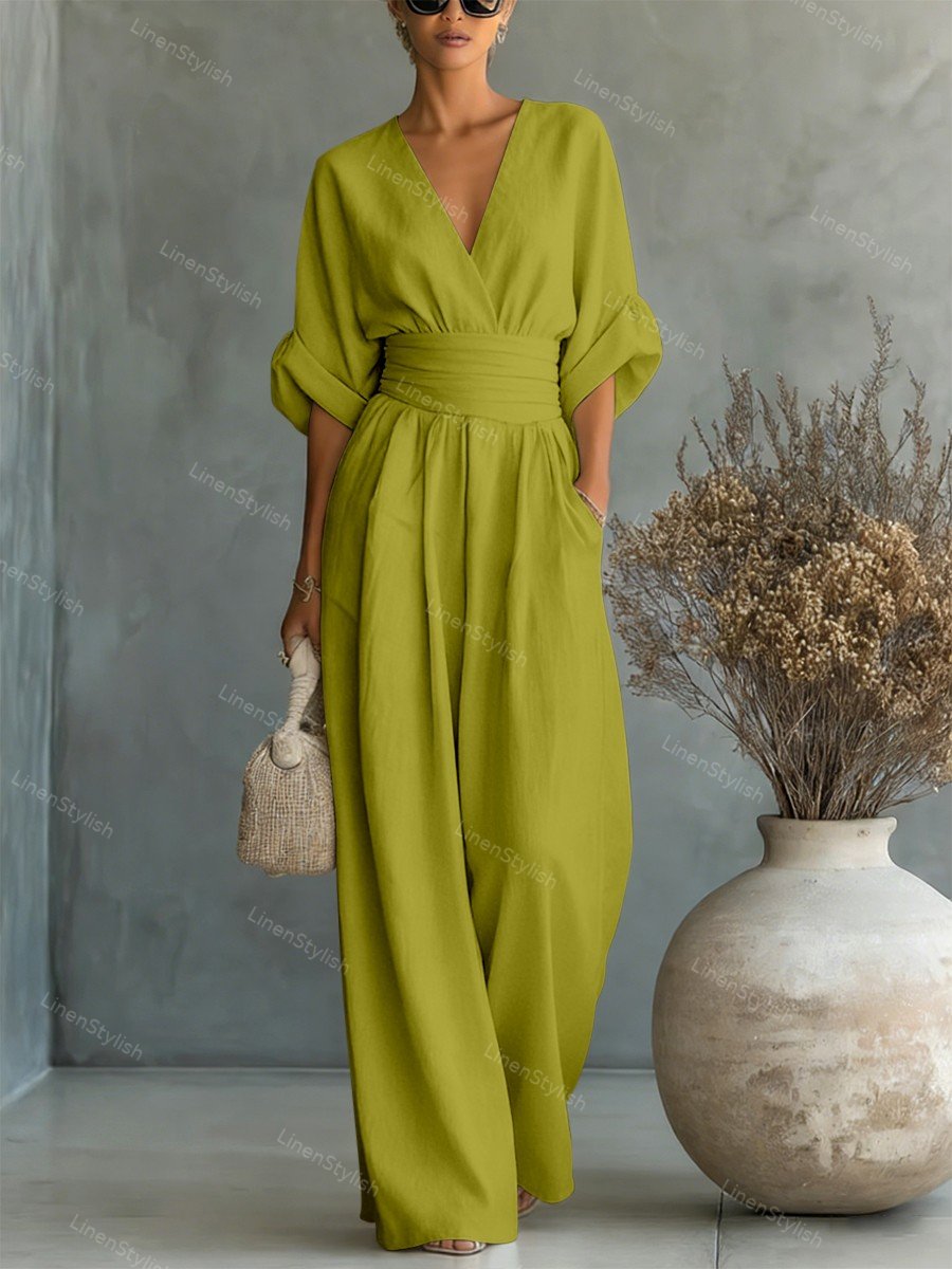 Elegant Women's V-Neck Jumpsuit for Modern Sophistication 6