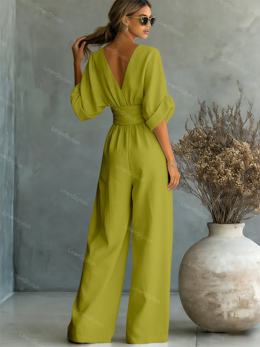 Elegant Women's V-Neck Jumpsuit for Modern Sophistication 7