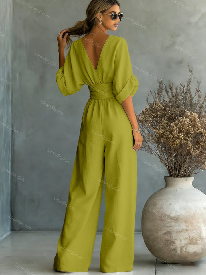 Elegant Women's V-Neck Jumpsuit for Modern Sophistication 7