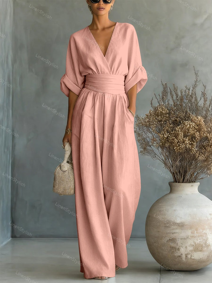 Elegant Women's V-Neck Jumpsuit for Modern Sophistication 9