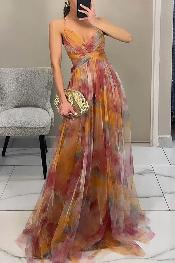 Elegant Women's V-Neck Maxi Dress with Flowy Skirt 4
