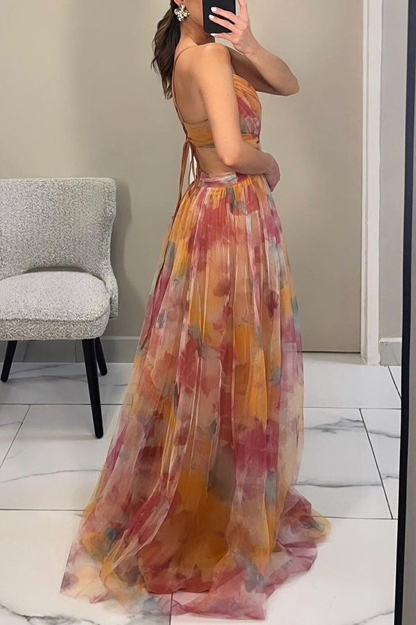 Elegant Women's V-Neck Maxi Dress with Flowy Skirt 5