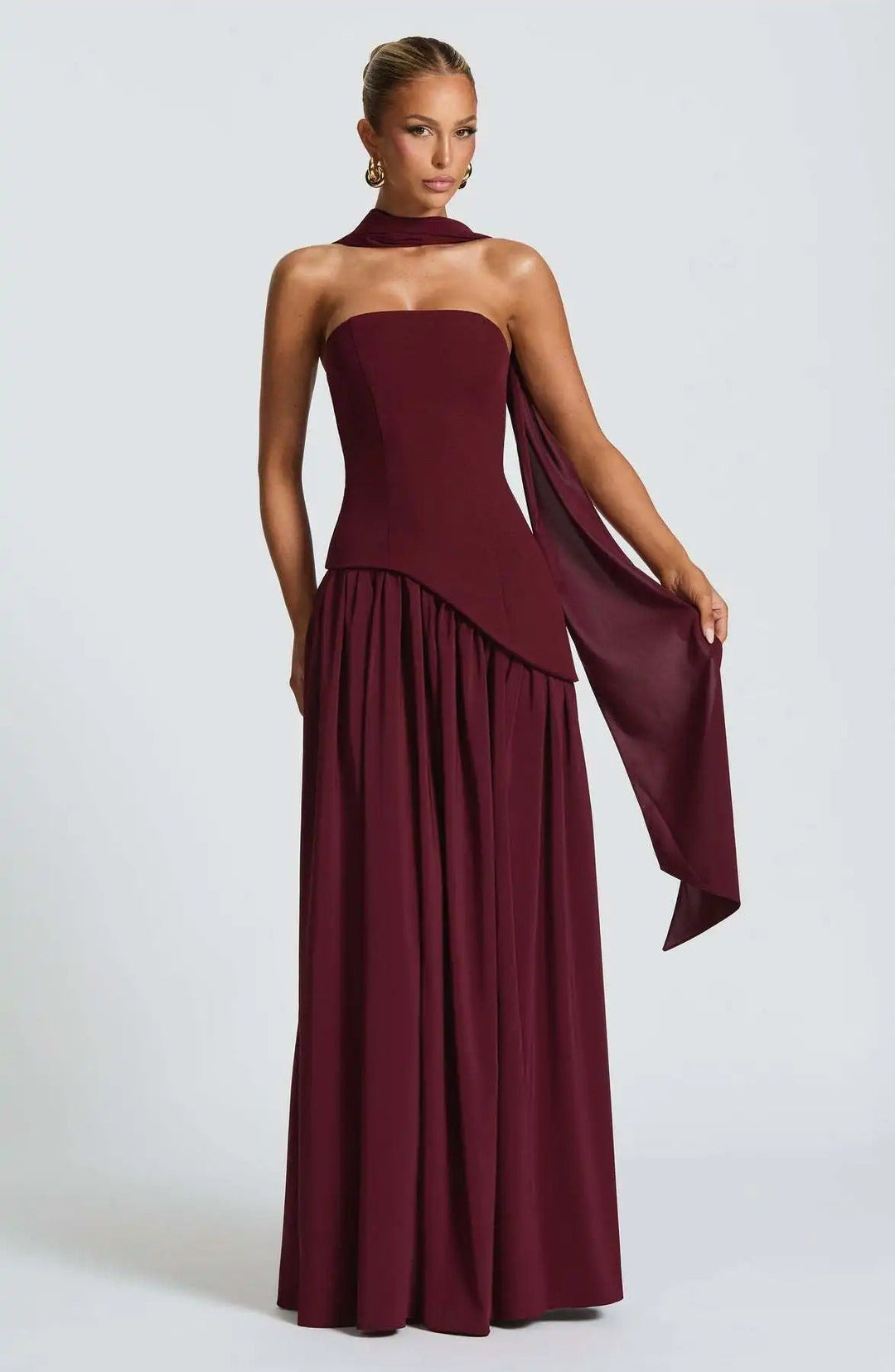 Elfriede | Mother of the Bride Dress Sleeveless A-Line Maxi Evening Dress with Leg Slit 1