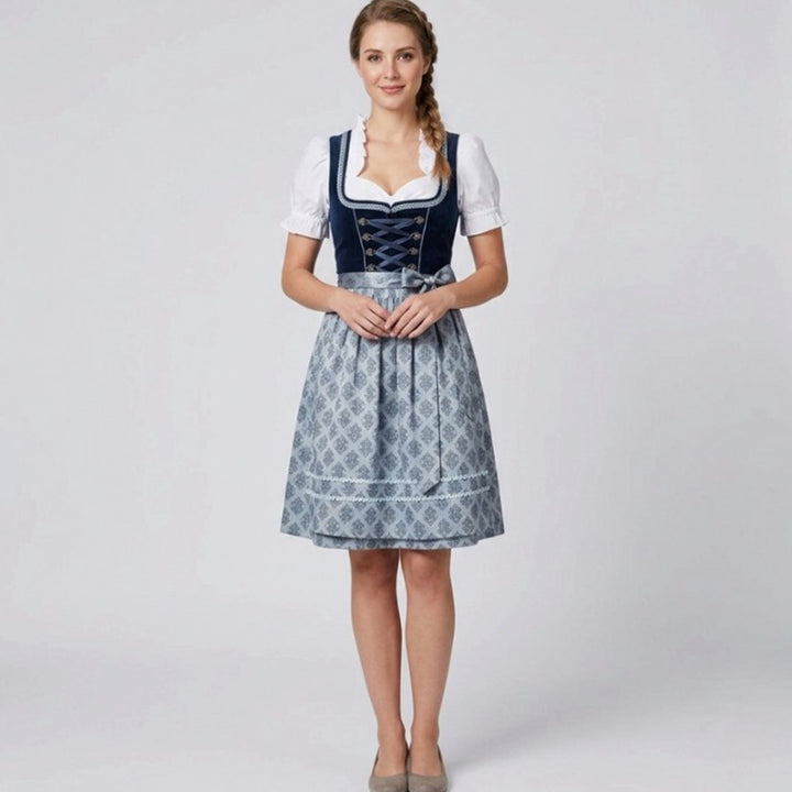 Elfriede | Oktoberfest Dirndl Dress Women's Ruffled Blouse Apron Traditional Dress 4