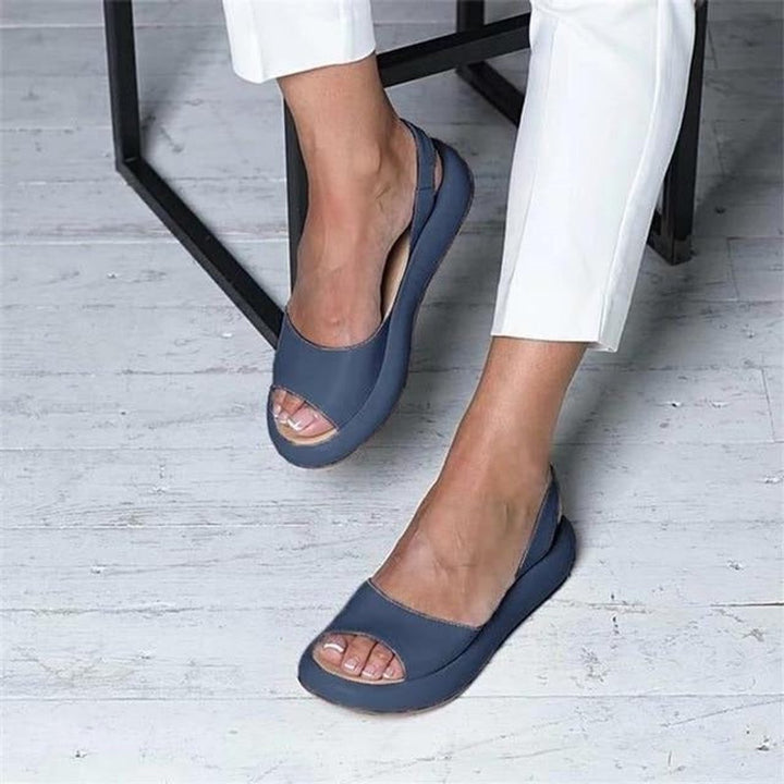 Elisabeth | Women's Peep-Toe Slingback Comfortable Sandals Flat Summer Sandals 1