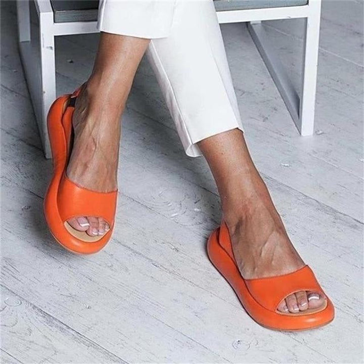 Elisabeth | Women's Peep-Toe Slingback Comfortable Sandals Flat Summer Sandals 2
