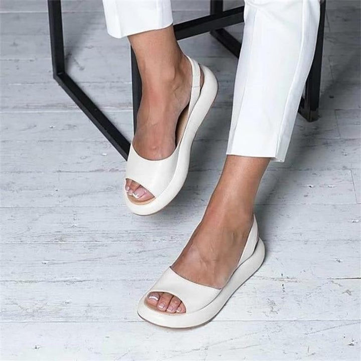 Elisabeth | Women's Peep-Toe Slingback Comfortable Sandals Flat Summer Sandals 3
