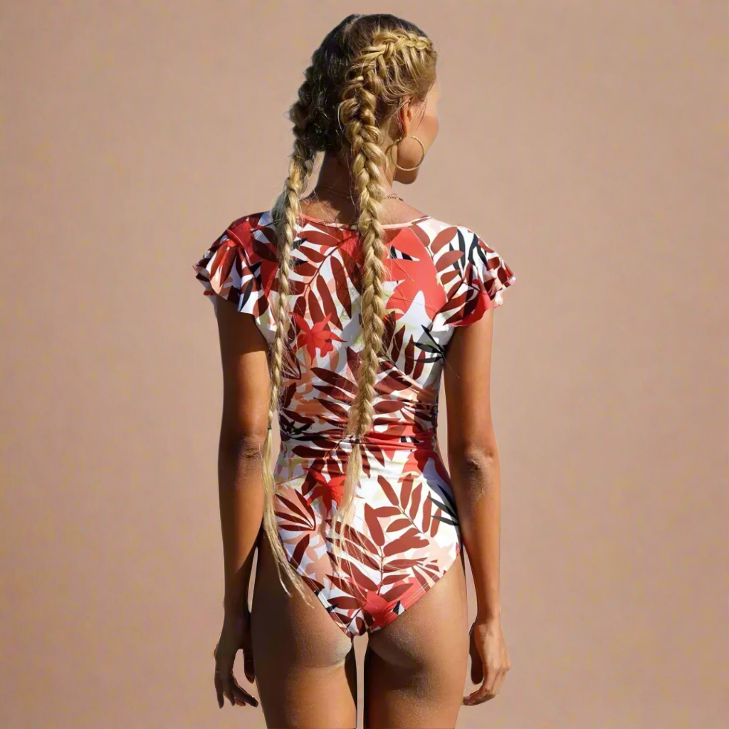 Elsa | Leaf Print Swimsuit 3