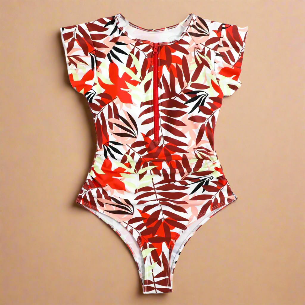 Elsa | Leaf Print Swimsuit 4