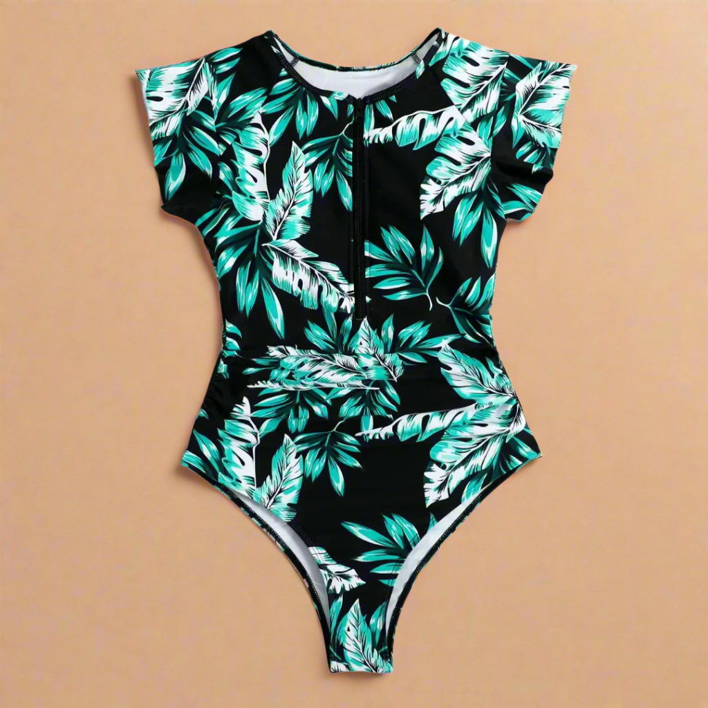 Elsa | Leaf Print Swimsuit 7
